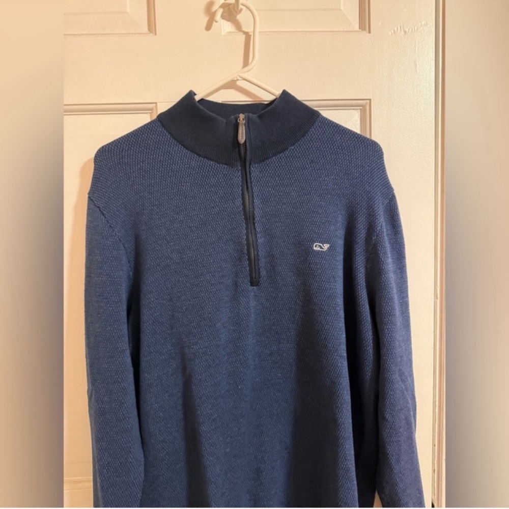 Vineyard Vines Men's Navy Half-Zip Sweater